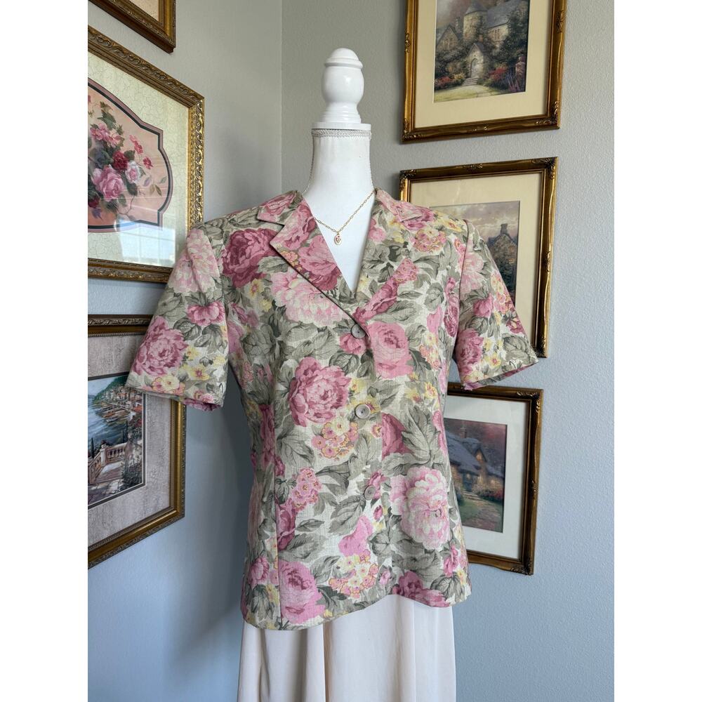 Grandma's Couch Floral Button Up